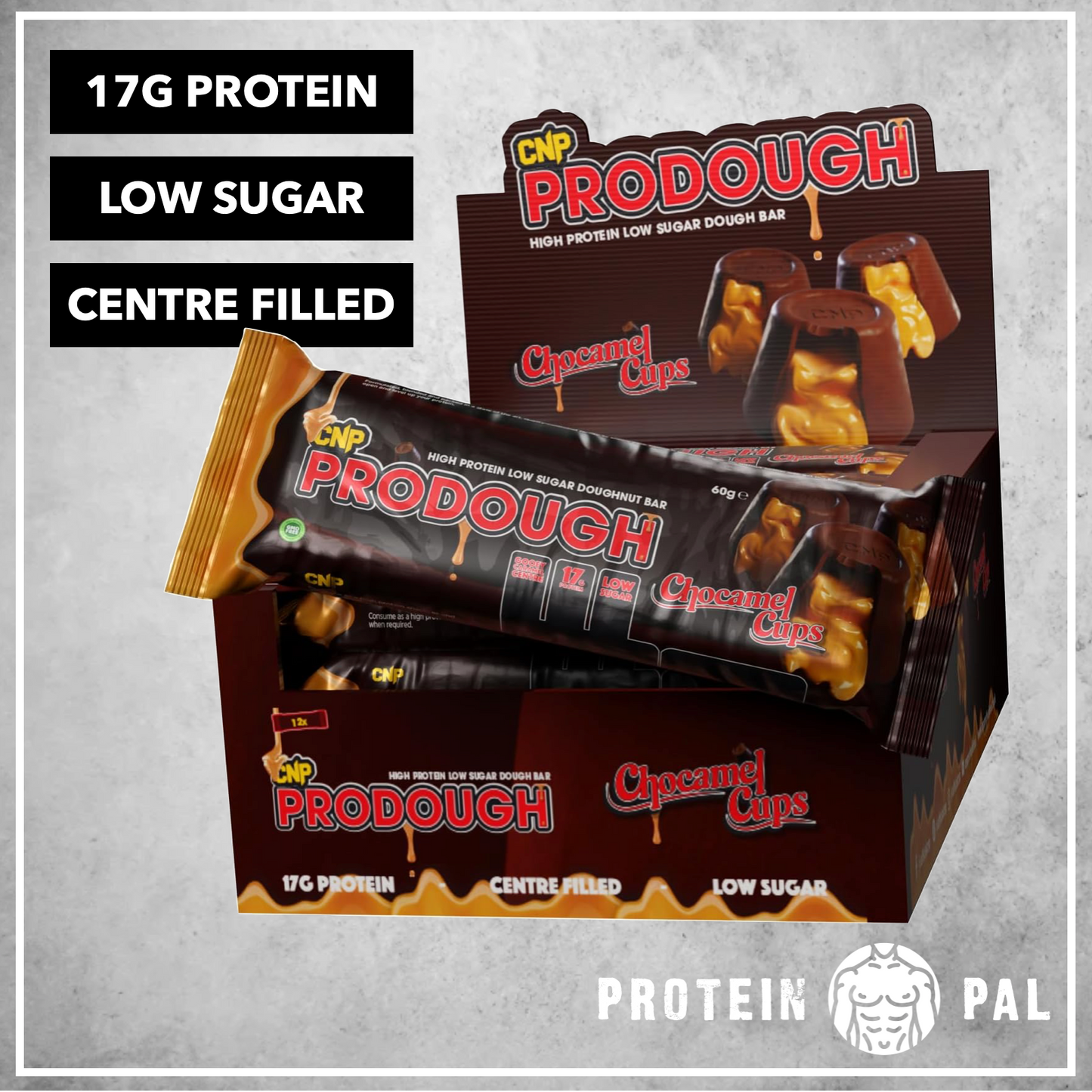 Prodough | Soft Centre Filled High Protein Low Sugar Bar 12 x 60g