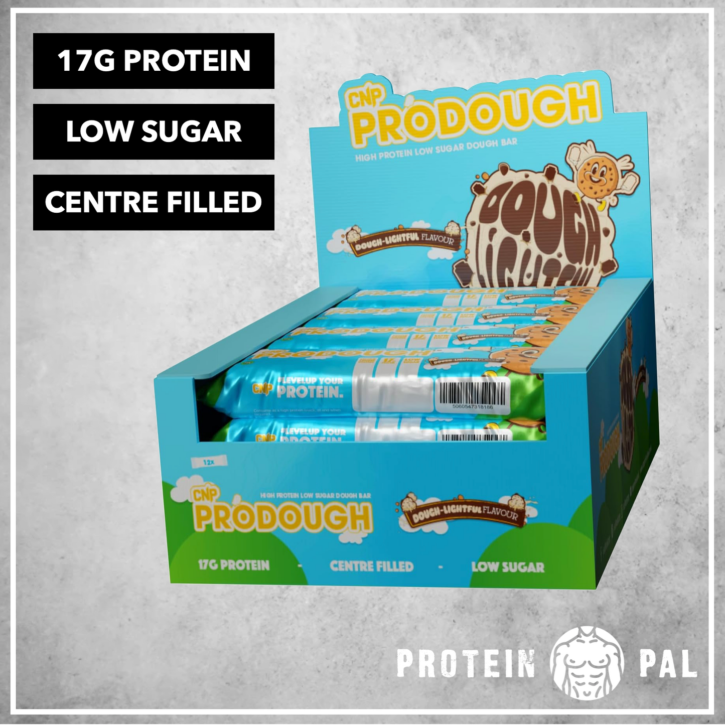Prodough | Soft Centre Filled High Protein Low Sugar Bar 12 x 60g