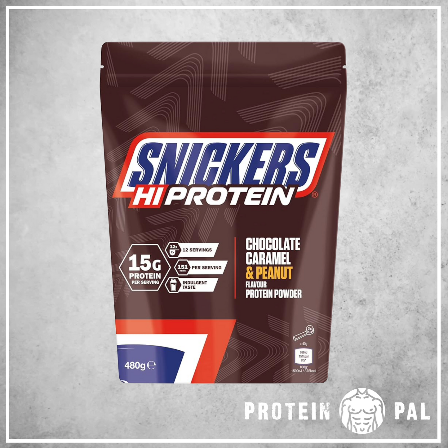 Snickers HiProtein | Chocolate Caramel & Peanut Flavour Protein Powder 480g
