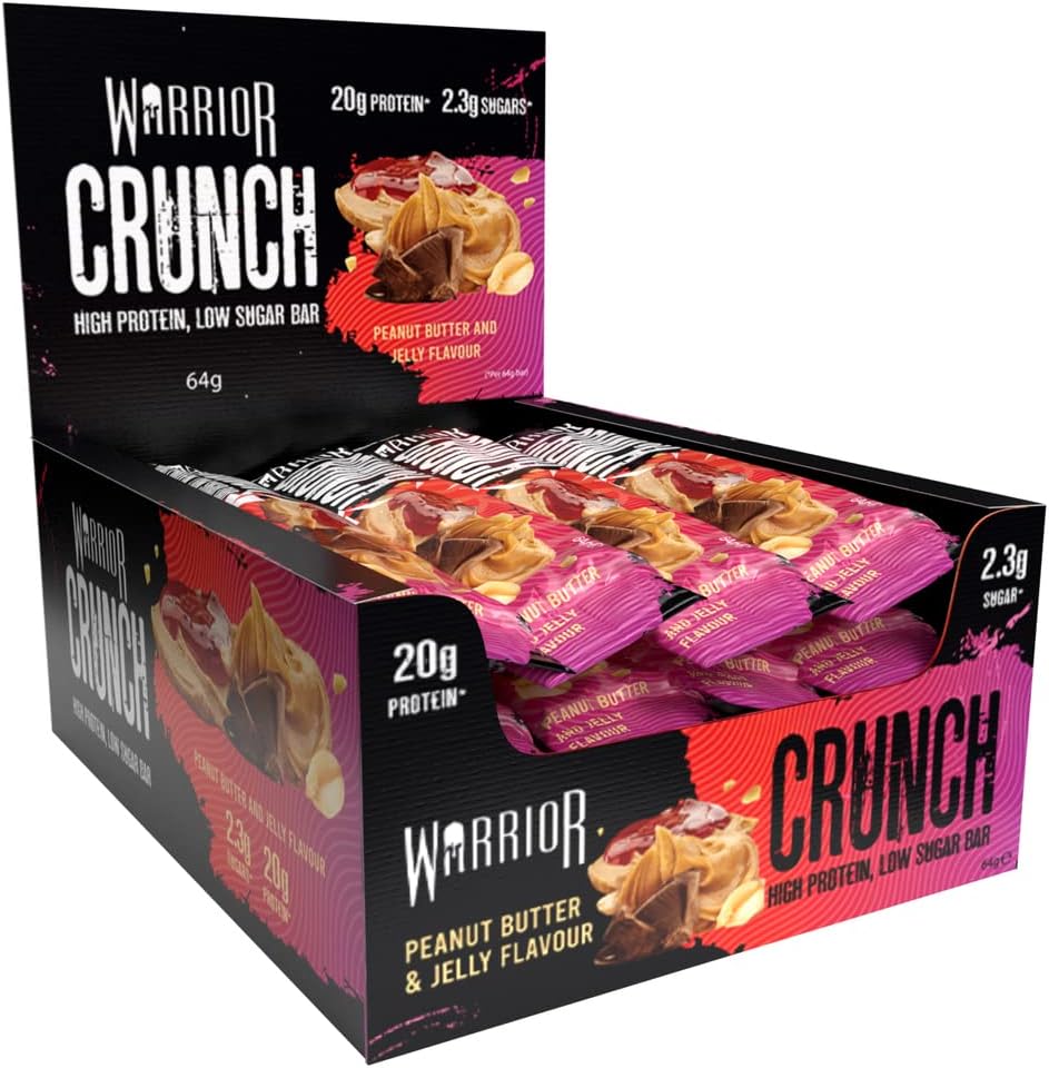Warrior | Crunch High Protein, Low Sugar Bar 12 x 64g
