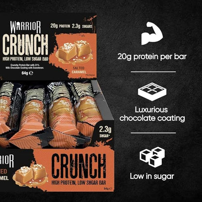 Warrior | Crunch High Protein, Low Sugar Bar 12 x 64g