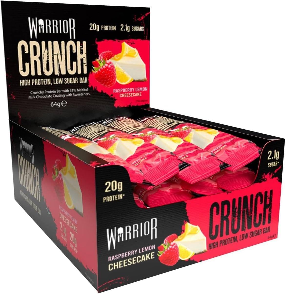 Warrior | Crunch High Protein, Low Sugar Bar 12 x 64g